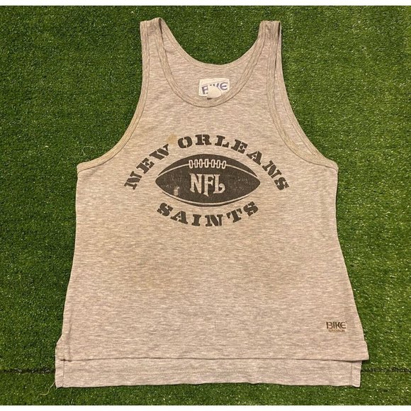 Women's Vintage Bike NFL New Orleans Saints Tank Top t-shirt large gray - Picture 1 of 9